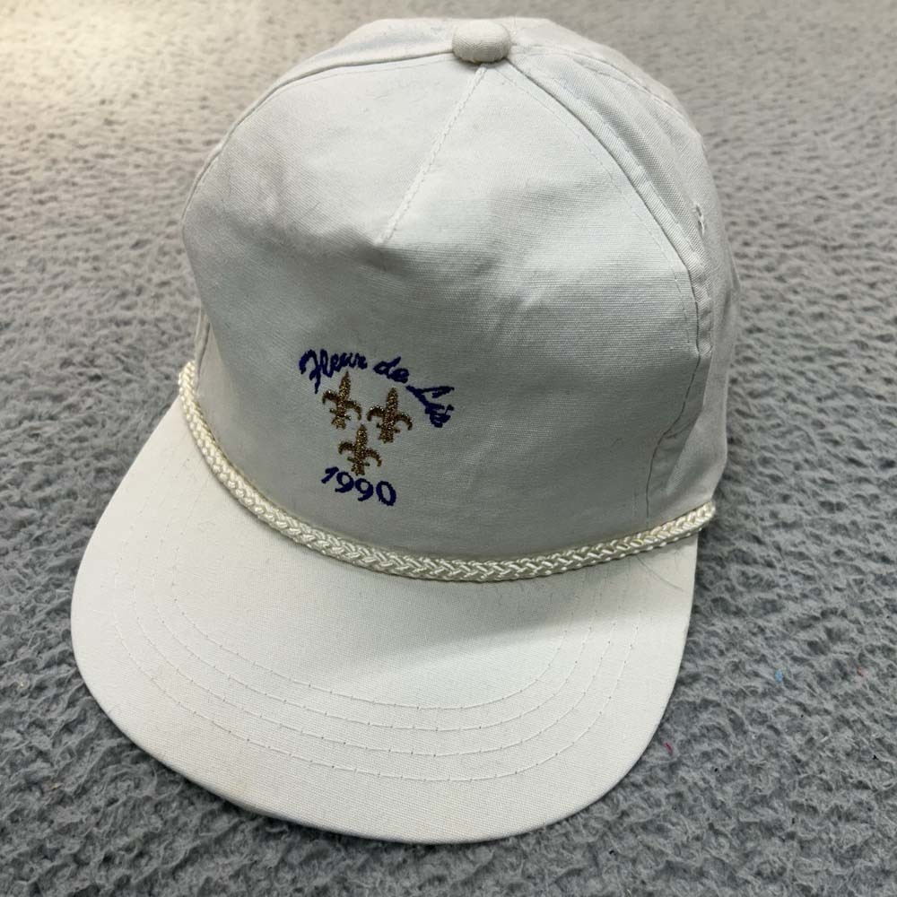 VTG Louisville Kentucky Flour De Lis Hat Men Baseball Cap One Size Rope 1990 90s